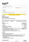 2023 AQA GCSE PSYCHOLOGY 8182&sol;2 Paper 2 Social Context and Behaviour Question Paper & Mark scheme &lpar;Merged&rpar; June 2023 &lbrack;VERIFIED&rsqb;