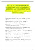 WGU C910 Elementary Reading  ACTUAL EXAM 2025&sol;2026 COMPLETE  QUESTIONS AND CORRECT DETAILED  ANSWERS &vert;&vert; 100&percnt; GUARANTEED PASS&excl;&excl;  <RECENT VERSION> 