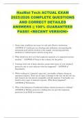 HazMat Tech ACTUAL EXAM  2025&sol;2026 COMPLETE QUESTIONS  AND CORRECT DETAILED  ANSWERS &vert;&vert; 100&percnt; GUARANTEED  PASS&excl;&excl; <RECENT VERSION> 
