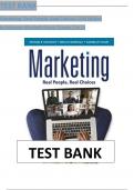 Test Bank - Marketing&colon; Real People&comma; Real Choices 11th Edition by Michael Solomon&comma; Greg Marshall & Elnora Stuart - Complete&comma; Elaborated and Latest Test Bank&period; ALL Chapters &lpar;1-14&rpar; Included and Updated for 2024
