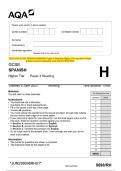 2023 AQA GCSE SPANISH 8698&sol;RH Paper 3 Reading Higher Tier Question Paper & Mark scheme &lpar;Merged&rpar; June 2023 &lbrack;VERIFIED&rsqb;