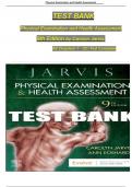 TEST BANK - Carolyn Jarvis&comma; Physical Examination and Health Assessment 9th Edition&comma; Verified Chapters 1 - 32&comma; Complete Newest Version
