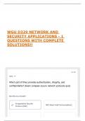 WGU D329 NETWORK AND SECURITY APPLICATIONS - 1 QUESTIONS WITH COMPLETE SOLUTIONS&excl;&excl;