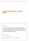 WGU D329 SECURITY &plus; EXAM 2025&excl;&excl;