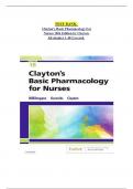 Test Bank for Clayton's Basic Pharmacology for Nurses 18th Edition by Michelle completed graded A&plus;