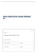 WGU D388 EXCEL EXAM GRADED A&plus;