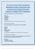 LIFE&comma;HEALTH AND ANUITY &lpar;BUSINESS  INSURANCE&rpar; EXAM 3 QUESTIONS AND  ACCURATE SOLUTIONS RATED AND  VERIFIED A FLORIDA STATE UNIVERSITY&period;