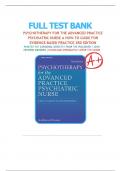 Test Bank for Psychotherapy for the Advanced Practice Psychiatric Nurse
