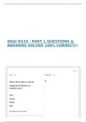 WGU D319 - PART 1 QUESTIONS & ANSWERS SOLVED 100&percnt; CORRECT&excl;&excl;