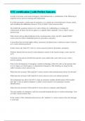ETC certification &vert;&vert; with Perfect Answers&period;