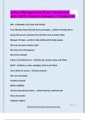 Arbys Management Exam Questions  with 100&percnt; Correct Answers &vert; Graded A&plus;