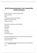NR 293 Pharmacology Weeks 3 and 4 Updated With Complete Solutions&excl;&excl;
