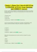 Chapter 1&colon; Bonus Test 1 Intro KARCH Prep  U UPDATED ACTUAL Exam Questions  and CORRECT Answers
