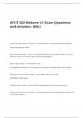 WVIT 202 Midterm -1 Exam Questions and Answers- NIKU