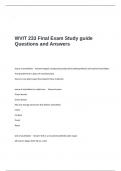 WVIT 233 Final Exam Study guide Questions and Answers