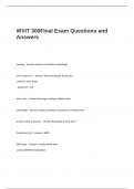 WVIT 300FInal Exam Questions and Answers