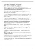 WALDEN UNIVERSITY ADVANCED PATHOPHYSIOLOGY FINAL EXAM