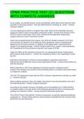 CPMA PRACTICE TEST &lpar;C&rpar; QUESTIONS WITH COMPETE ANSWERS