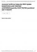 Aswered&colon; Swiftriver Maternity 2025 Update &vert;QUESTIONS AND VERIFIED ANSWERS&vert;frequently MOST TESTED questions&vert; GET IT RIGHT&excl;&excl;