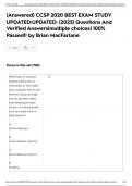 &lpar;Answered&rpar; CCSP 2020 BEST EXAM STUDY UPDATED&colon;UPDATED&colon; &lpar;2025&rpar; Questions And Verified Answers&vert;multiple choices&vert; 100&percnt; Passed&excl;&excl; by Brian MacFarlane