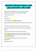 NSG5003 UROLOGY Qbank &vert; Q&A Latest 2024&sol;2025 &vert; 100&percnt; PASS