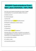 NSG5003 Gastrointestional Exam &vert; Q&A Latest 2024&sol;2025 &vert; 100&percnt; PASS