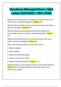 Dynatrace Managed Exam &vert; Q&A Latest 2024&sol;2025 &vert; 100&percnt; PASS