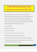 FLHD 2400 Weekly Check Exam Questions and Answers 100&percnt; Pass