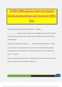 FLHD 2400 quizzes &lpar;start on chapter 12&rpar; Exam Questions and Answers 100&percnt; Pass