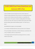 FLHD 2400 Final Exam Questions and Answers 100&percnt; Pass