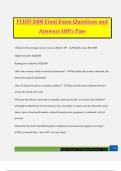 FLHD 2400 Final Exam Questions and Answers 100&percnt; Pass