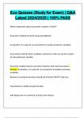 Eco Quizzes &lpar;Study for Exam&rpar; &vert; Q&A Latest 2024&sol;2025 &vert; 100&percnt; PASS