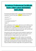 Dynatrace Professional Certificate Exam &vert; Q&A Latest 2024&sol;2025 &vert; 100&percnt; PASS
