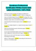 Dynatrace Professional Certification Written Exam&vert; Q&A Latest 2024&sol;2025 &vert; 100&percnt; PASS