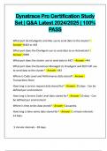 Dynatrace Pro Certification Study Set &vert; Q&A Latest 2024&sol;2025 &vert; 100&percnt; PASS
