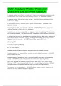 BNSF Roadway Worker Protection Questions and Answers Rated A&plus;