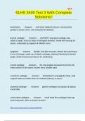 SLHS 3400 Test 3 With Complete Solutions&excl;&excl;