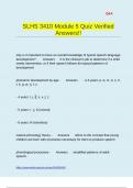 SLHS 3410 Module 5 Quiz Verified Answers&excl;&excl;