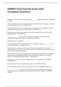 SMWW Final Garrett Exam with Complete Solutions