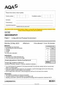 2023 AQA GCSE GEOGRAPHY 8035&sol;1 Paper 1 Living with The Physical Environment Question Paper & Mark scheme &lpar;Merged&rpar; June 2023 &lbrack;VERIFIED&rsqb;
