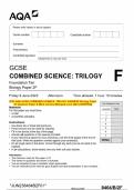 2023 AQA GCSE COMBINED SCIENCE&colon; TRILOGY 8464&sol;B&sol;2F Biology Paper  2F Question Paper & Mark scheme &lpar;Merged&rpar; June 2023 &lbrack;VERIFIED&rsqb;