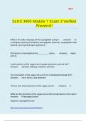 SLHS 3400 Module 7 Exam 3 Verified Answers&excl;&excl;