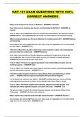 NAT 101 EXAM QUESTIONS WITH 100&percnt; CORRECT ANSWERS 