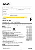 2023 AQA GCSE MATHEMATICS 8300&sol;1F Foundation Tier Paper 1 Non-Calculator Question Paper & Mark scheme &lpar;Merged&rpar; June 2023 &lbrack;VERIFIED&rsqb;
