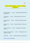 SLHS 3400 Exam 3 Verified Answers&excl;&excl;
