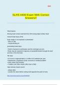 SLHS 4400 Exam With Correct Answers!!