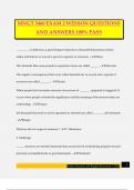 MNGT 3460 EXAM 2 WESSON QUESTIONS AND ANSWERS 100&percnt; PASS
