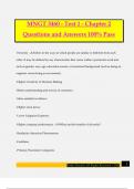 MNGT 3460 - Test 1 - Chapter 2 Questions and Answers 100&percnt; Pass