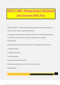 MNGT 3460 - Huang Exam 1 Questions and Answers 100&percnt; Pass