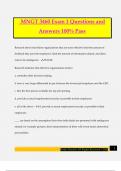 MNGT 3460 Exam 1 Questions and Answers 100&percnt; Pass